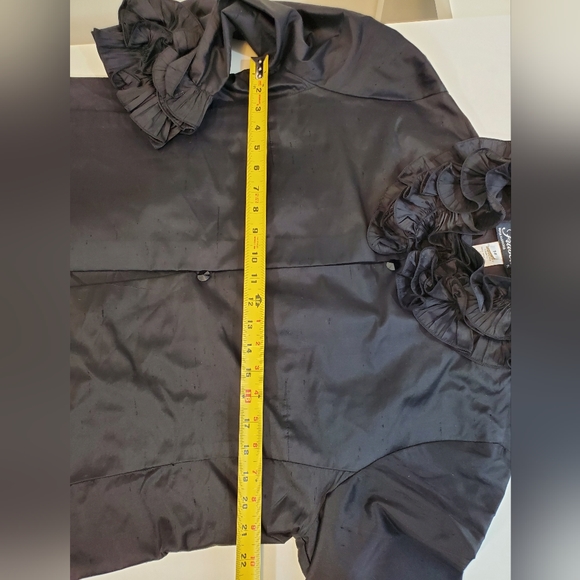 FRASCARA - Beker Fashions 100% Silk Jacket - Black Size 14 - Picture 5 of 12